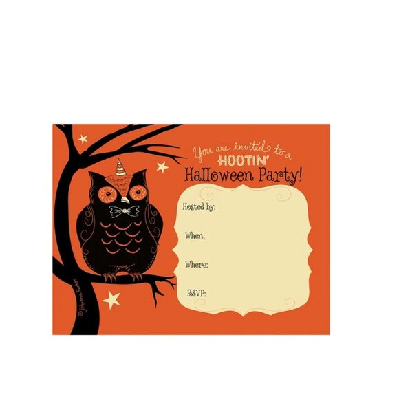 Johanna Parker Halloween Hootin Owl Invitations - Package of 10 - Picture 1 of 3